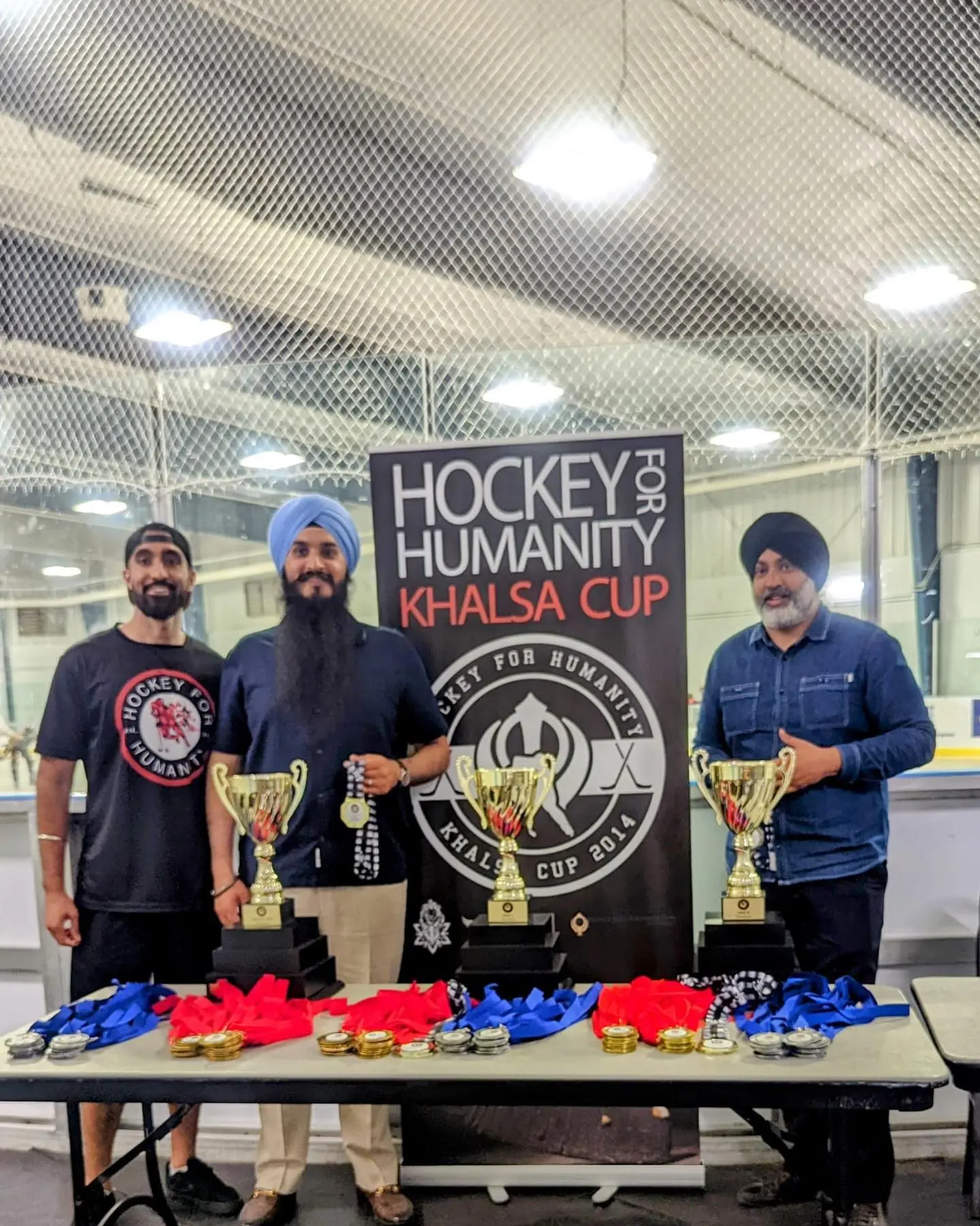Hockey for Humanity trophy table